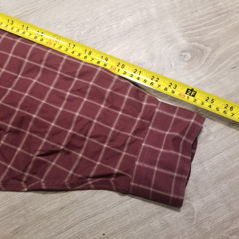 Brooks Brothers 346 Mens Button Down Shirts Size XXL Lot Of 2 Beige Red Check - Picture 7 of 10